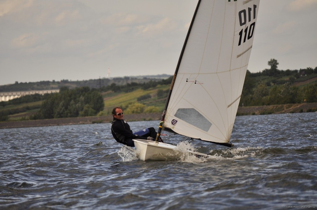 Andy Greager in full flight - Europe Dinghy Veteran World Cup 2011 © Andy Greager